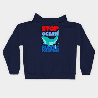 Stop Ocean Plastic Pollution Kids Hoodie